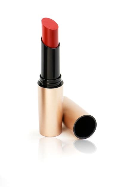 Premium Photo | Makeup lipstick on white isolated background