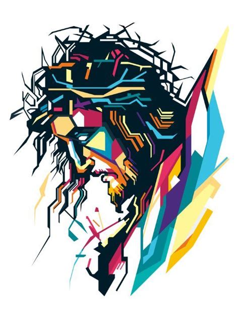 Jesus Christ Pop Art WPAP - SW Artwork | Jesus art paintings, Jesus ...