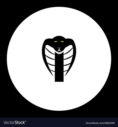 Black cobra snake head simple isolated icon eps10 Vector Image