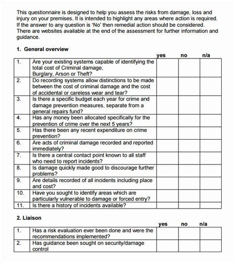 Business Risk assessment Template New 10 Sample Security Risk assessment Templates Pdf Word ...