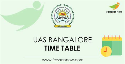 UAS Bangalore Time Table 2021 PDF | UG, PG Date Sheet