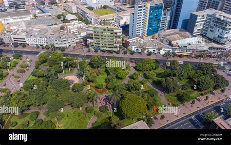 Miraflores, Peru - Feb 20th 2021: Aerial view of the Miraflores district in Lima, Peru Stock ...