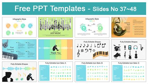 Creative Music Concept PowerPoint Templates - Slidesgo templates