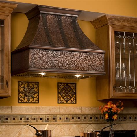 30" Tuscan Series Copper Wall-Mount Range Hood with Riveted Bands | Copper range hood, Kitchen ...