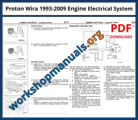 Proton Wira 1993-2009 Engine Repair Manual Download PDF