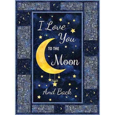 Timeless Treasures Fabrics I Love You To The Moon and Back Message ...