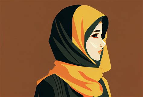 Illustrative image of a young woman wearing a hijab Digital Art by ...