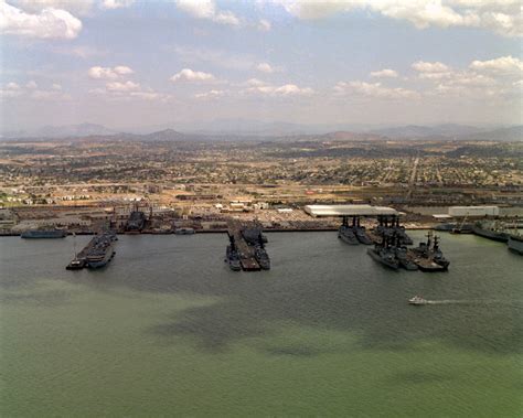 An aerial view of Naval Base, San Diego - NARA & DVIDS Public Domain ...