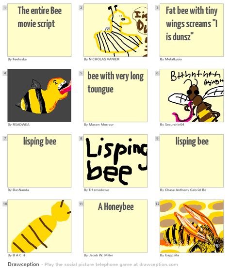 The entire Bee movie script - Drawception