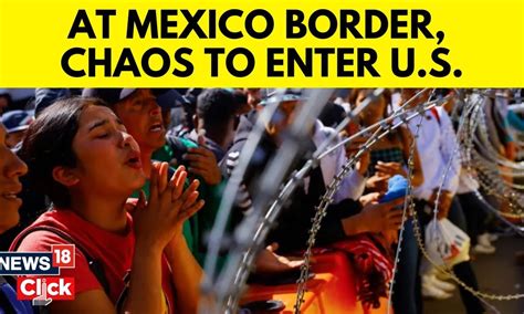 Hundreds Of Migrants Attempt To Storm The US-Mexico Border | US Mexico ...