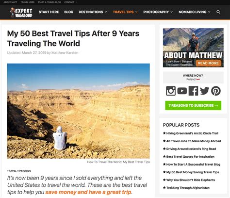 17 Best Travel Blog Website Designs (2019)