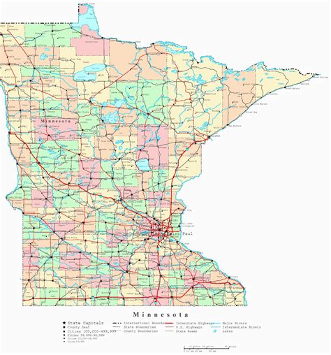 Map Of Minnesota Cities and Counties | secretmuseum