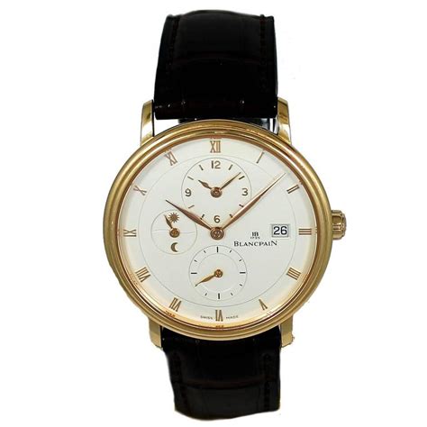 Blancpain Rose Gold Villeret Ultra Slim Dual Time Wristwatch at 1stDibs