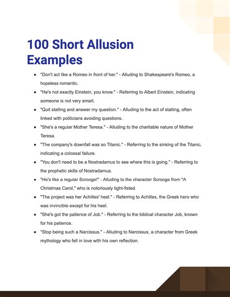 Short Allusion - 100+ Examples, How to Write, Tips