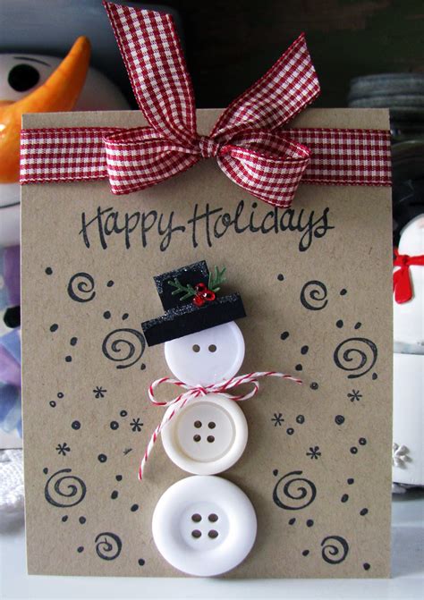 Scrappin' with DeeDee: 3 Button Snowman Card and Christmas Nail Designs