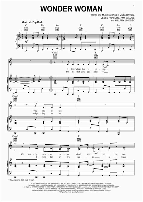 Wonder Woman Piano Sheet Music | OnlinePianist