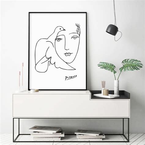 Picasso Poster Picasso Sketch Picasso Dove Face Print - Etsy