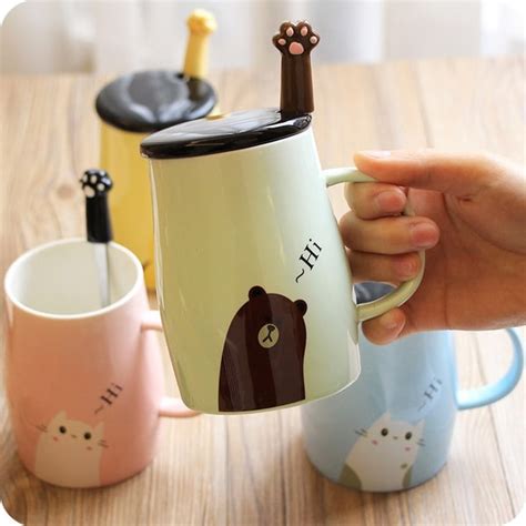 Ceramic Coffee Mug and Spoon Set - ApolloBox