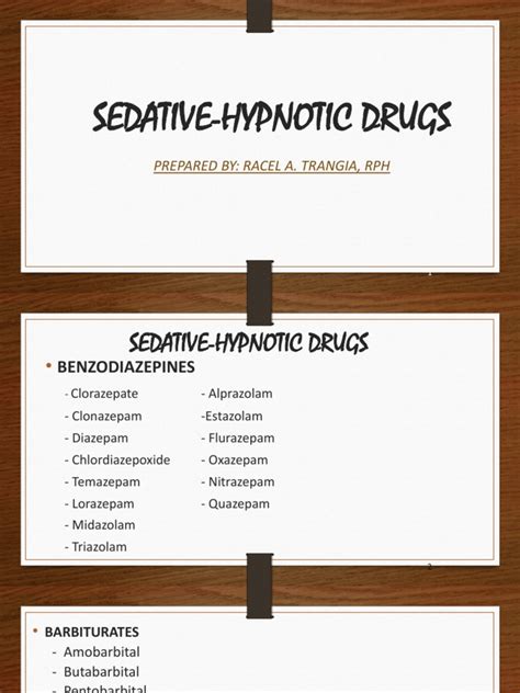 SEDATIVE-HYPNOTIC-DRUGS.pptx | Benzodiazepine | Psychoactive Drugs