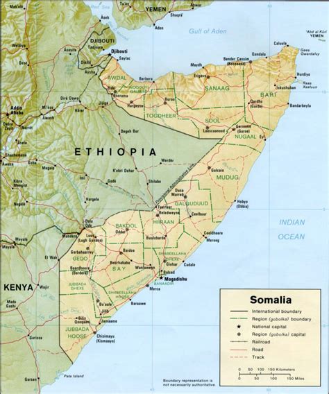 Detailed relief map of Somalia. Somalia detailed relief map | Vidiani ...