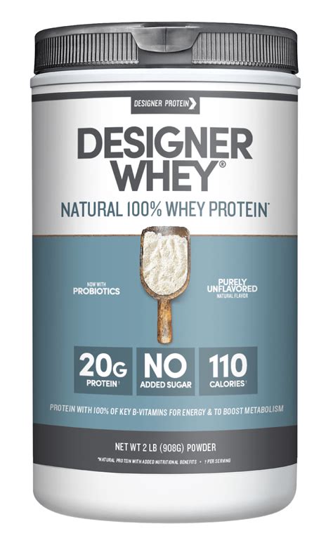 Designer Protein 100% Whey Protein Powder, Purely Unflavored, 20g ...