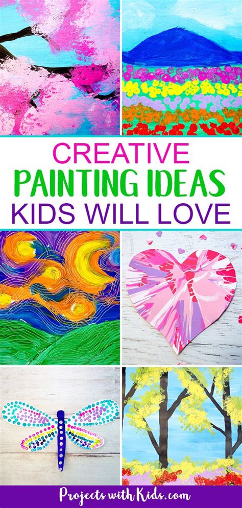 The Best Painting Ideas for Kids to Try | Kids painting projects, Kids canvas art, Easy painting ...