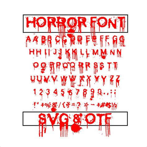 Horror Font SVG Blood Alphabet Blood Font Horror Letters | Etsy