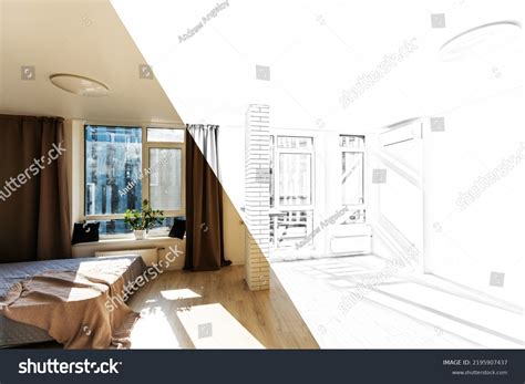 Before After Renovation Modern Office Interior Stock Photo 2195907437 | Shutterstock