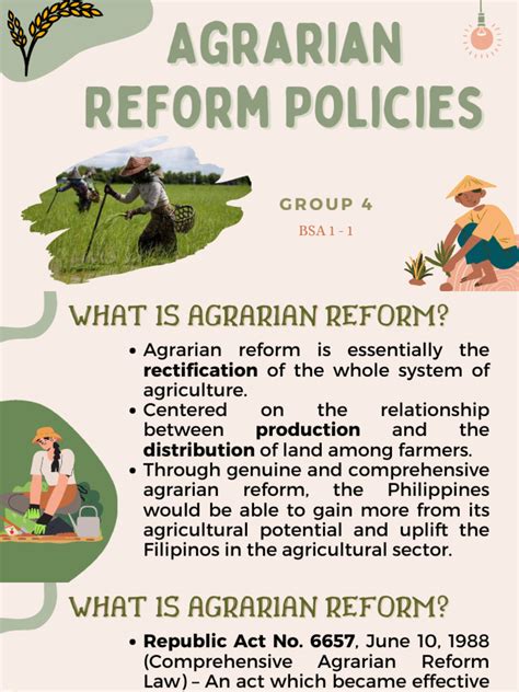 Agrarian Reform Policies | PDF | Land Law | Philippines