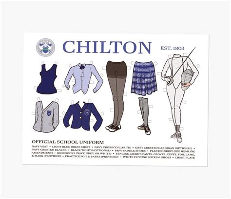 Chilton Uniform Paper Doll Set - Gilmore Girls