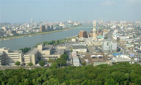 View of Niigata City and Shinano River in Japan image - Free stock photo - Public Domain photo ...