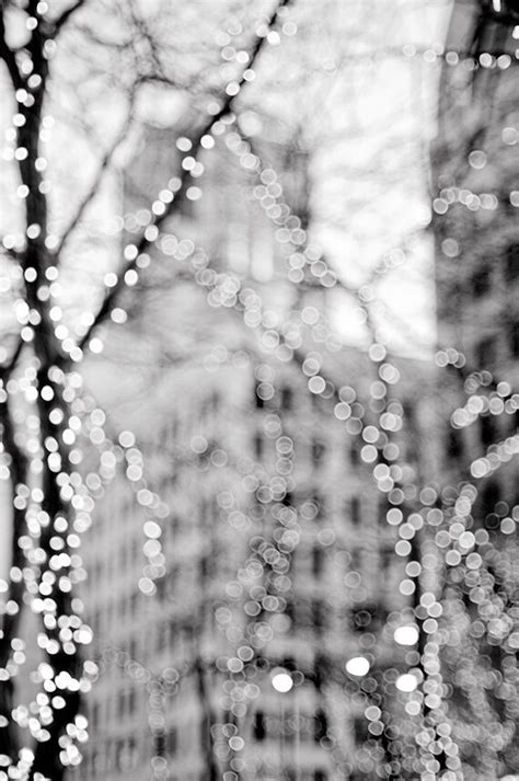 Urban Lights Photography City Winter Holiday Scene Black