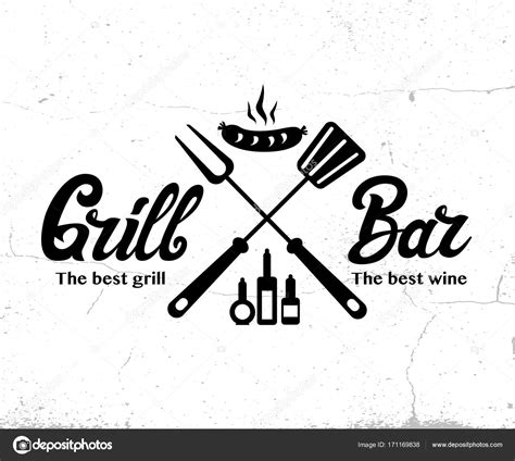 Vintage Grill Bar logo design Stock Vector Image by ©tiny_selena #171169838