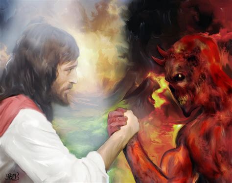 Jesus vs Satan by markman777 on DeviantArt