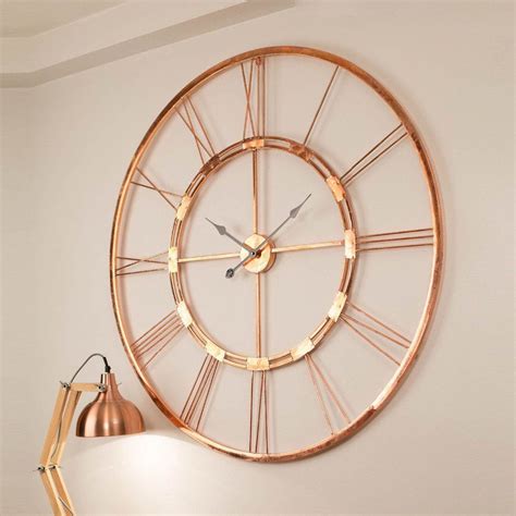 100% Copper Made Handmade Large Wall Clock Home Decor Hanging Wall Sculpture 24 Inch Wall Clock ...