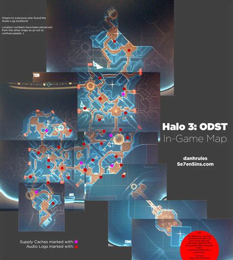 Halo 3: ODST Audio Log and Supply Cache Locations by White0222 on ...