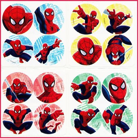 Spider-Man Stickers Dots Envelope Seals Party Favours | Etsy ...