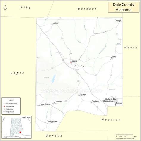 Henry County, Physical Map, Montgomery Alabama, County Map, University ...