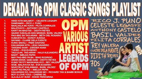 DEKADA 70s OPM CLASSIC SONGS PLAYLIST - VARIOUS CLASSIC - NONSTOP OPM ...