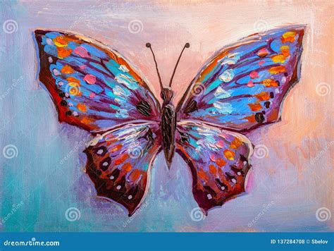 Abstract Painting Butterfly Stock Illustration - Illustration of motley ...