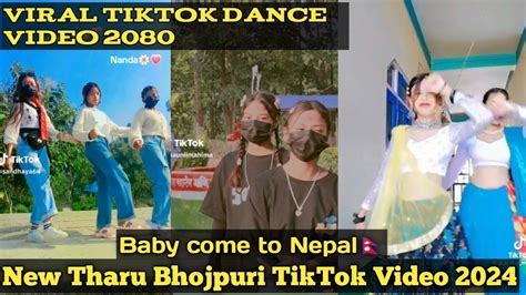 New Viral Tharu TikTok Video In Bhojpuri song || New Tharuni Girls ...