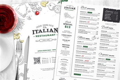 Italian Restaurant Menu Templates [PSD, Ai, INDD] - BrandPacks