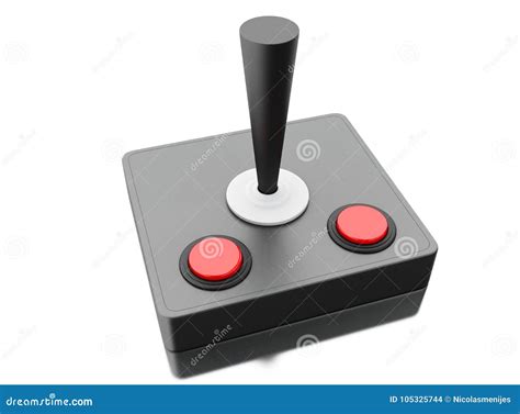 3d Retro joystick stock illustration. Illustration of isometric - 105325744