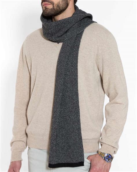 Men's Cashmere Puppytooth Scarf | MaisonCashmere