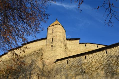 Russia. the Walls and Towers of Ancient Pskov Kremlin Stock Photo - Image of watchtower, tower ...