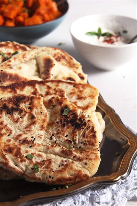 Soft Afghan Naan Bread with Yogurt and Nigella Seeds