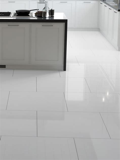 Gloss White Floor Tiles | White Wall Tile | Porcelain Tiles | Kitchen Wall Tiles | Kitchen Floor ...