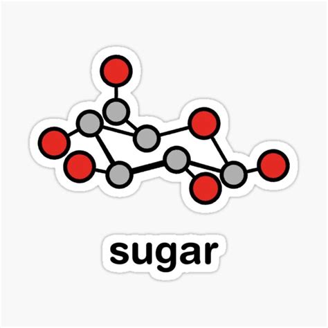 "Glucose (dextrose, grape sugar) molecule" Sticker for Sale by molekuul ...