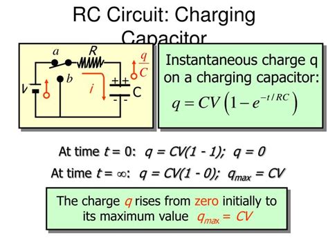 PPT - RC Circuit: Charging Capacitor PowerPoint Presentation, free ...