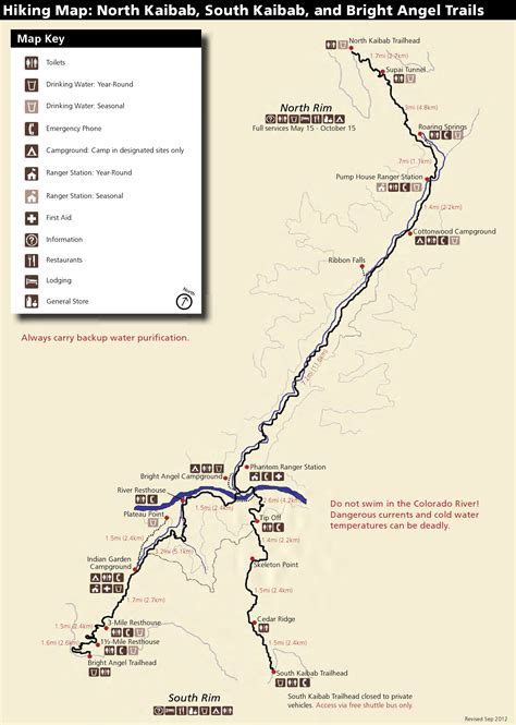 Grand Canyon Hiking Map